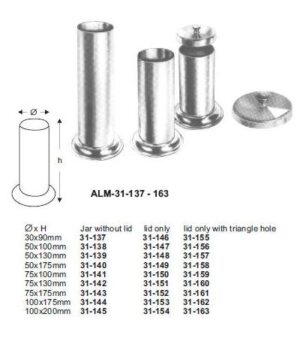 Jar for Sterilizing Forceps