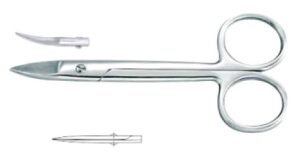 Nail Scissors, Straight, (Half Gold)